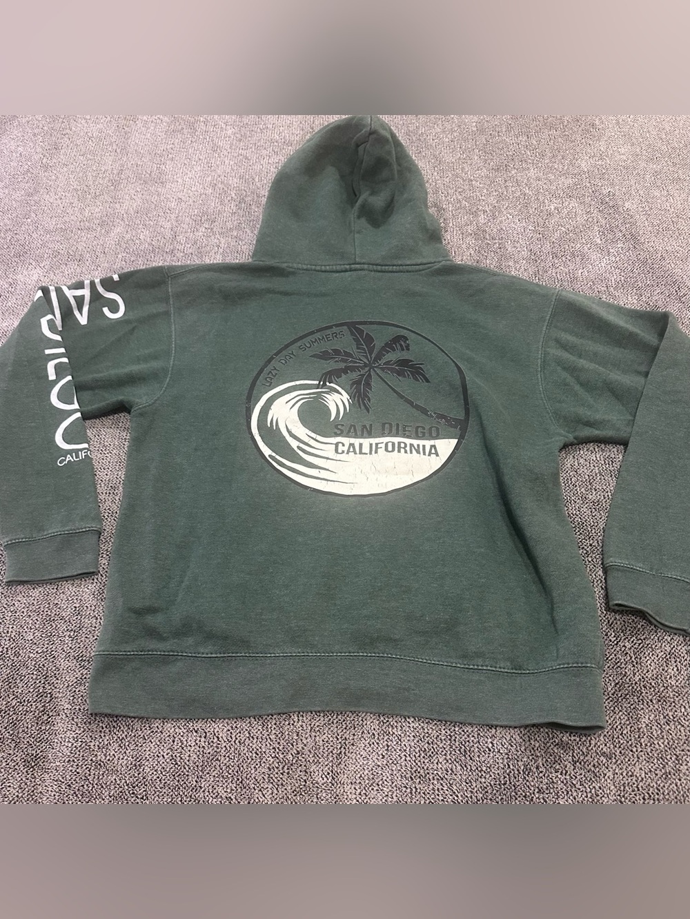 Pacific Co green San Diego hooded sweatshirt hoodie